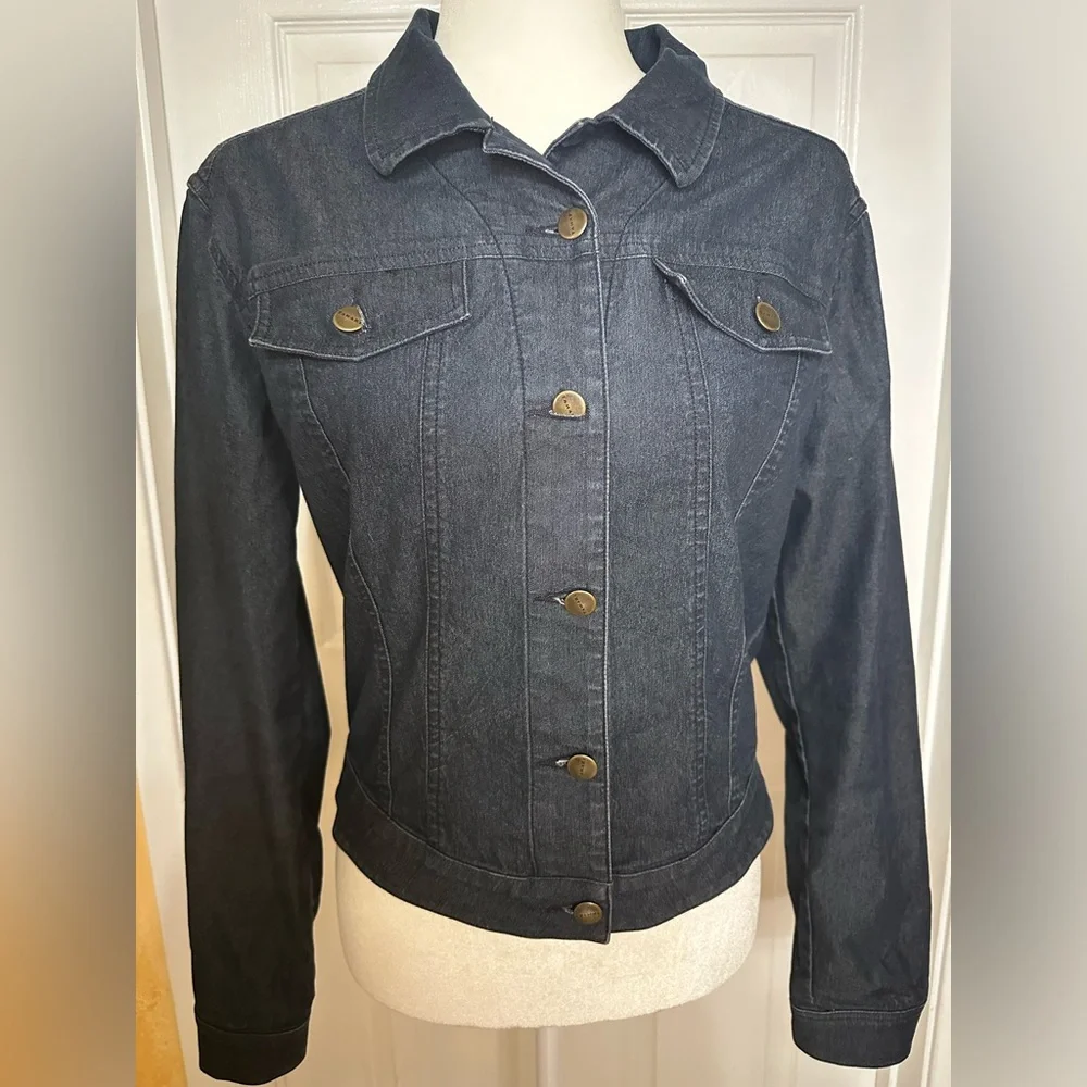 Tahari Jacket Blue Jean Size 8